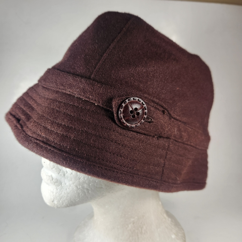 J. CREW Hat Medium Brown Lined Wool Blend Outdoor